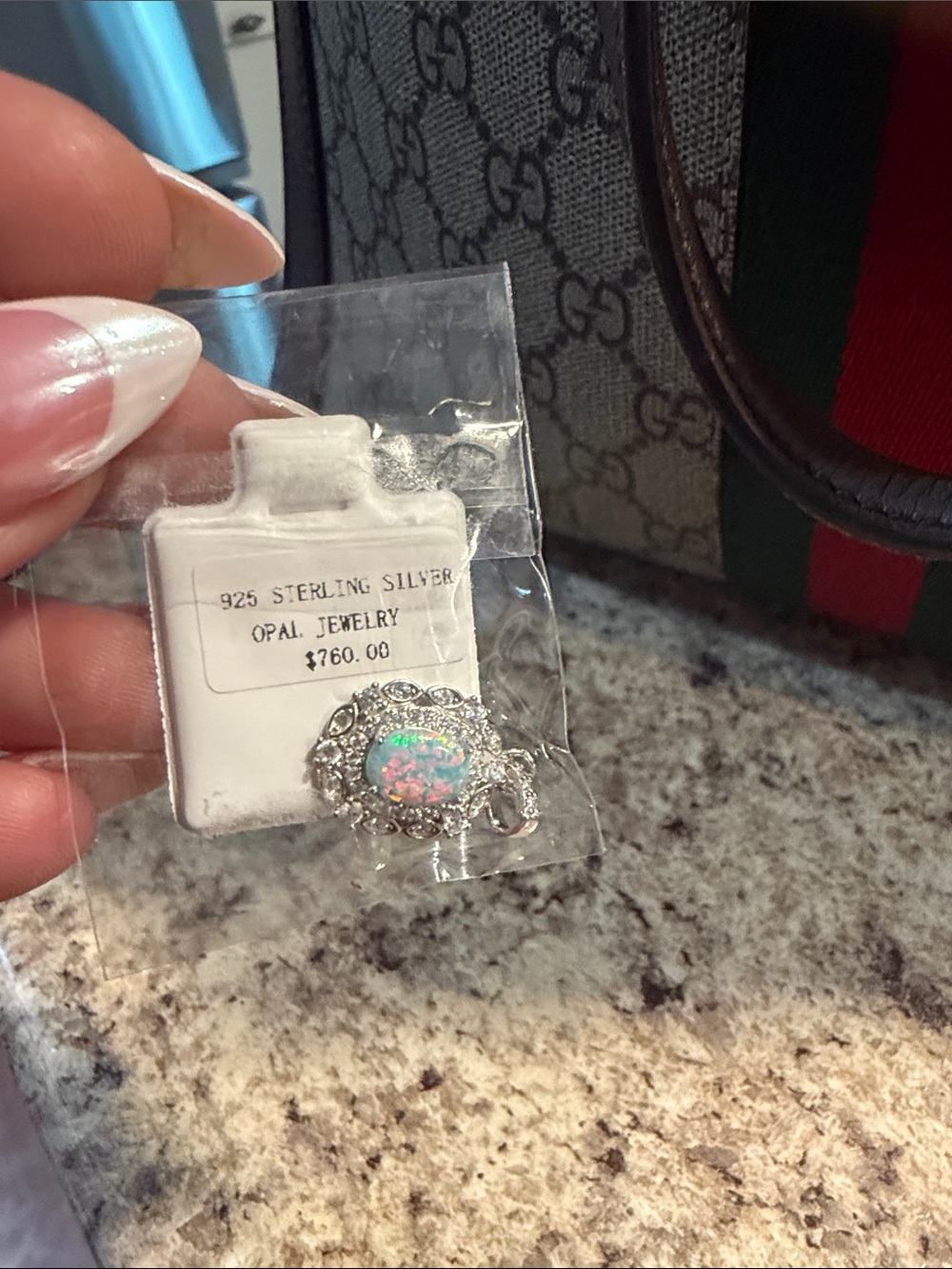 Sterling Silver Opal Pendant with Filigree